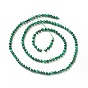Perlas de malaquita naturales hebras, facetados, rondo