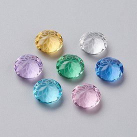 K 9 стеклянные стразы с остроконечными кабошонами, граненые, алмаз, цветочным узором