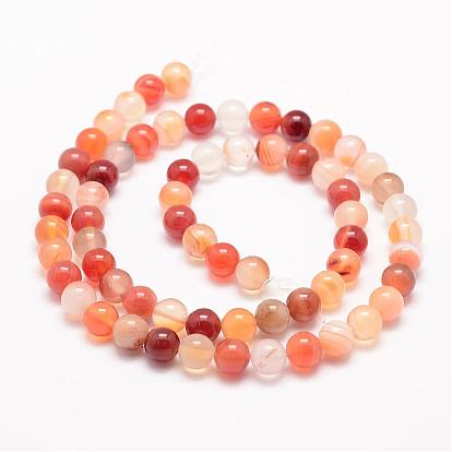 Natural Carnelian Bead Strands, Round, Dyed