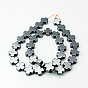 Non-magnétiques perles d'hématite synthétique brins, facette, croix, noir
