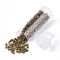 Perles de verre tchèques, perles rondes en verre de graine, style de peinture de cuisson