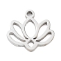 304 Stainless Steel Flower Lotus Charms