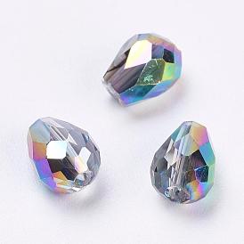 Imitations de perles de cristal autrichien, grade de aaa, facette, goutte 