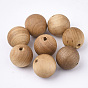 Природных шарики древесины, неокрашенными, круглые