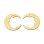 Brass Pendant, for Jewelry Making, Moon, Bumpy