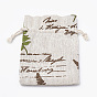 Bolsas de embalaje de poliéster (algodón poliéster) Bolsas con cordón