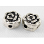 Tibetan Style Alloy Beads, Cadmium Free & Lead Free, about 5.5mm in diameter, 3mm thick, hole: 1mm