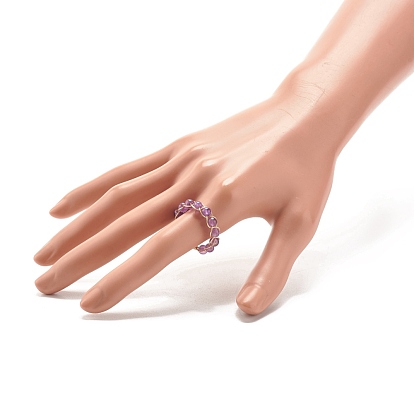 Кольцо на палец из бисера из смешанных натуральных и синтетических камней, проволочные украшения для женщин, золотые