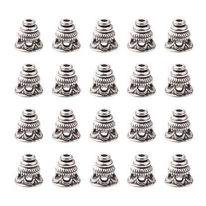 Abalorios de conos de aleación de estilo tibetano, pagoda