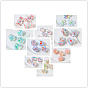 Perles acryliques transparentes, perles peintes à la main, bonbon/papillon/coeur/rond