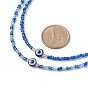 2Pcs 2 Style Resin Evil Eye & Glass Seed Beaded Necklaces Set for Women