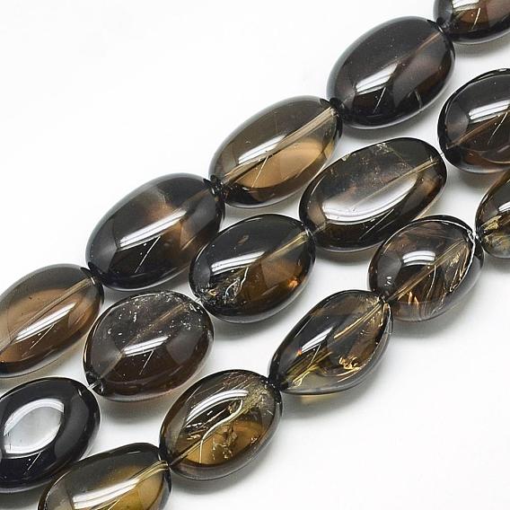 Natural Smoky Quartz Beads Strands, Tumbled Stone, Nuggets