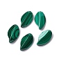 Gemstone Pendants, Natural Malachite, Grade A, Leaf, Green
