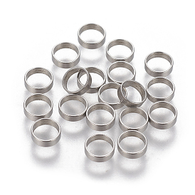 201 Stainless Steel Spacer Beads, Flat Round