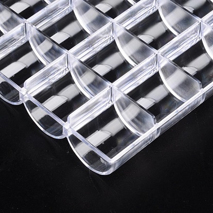Récipients de stockage de perles en matière plastique, 18x12.2x2.5 cm