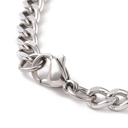 304 Stainless Steel Curb Chain Bracelet for Men Women