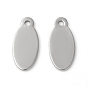 201 Stainless Steel Pendants, Oval, Stamping Blank Tag