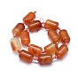 Natural Carnelian Beads Strands, Dyed & Heated, Column