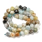 Natural Flower Amazonite Beads Strands, Faceted, Polygon
