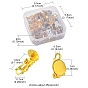 50Pcs 2 Colors Iron Clip-on Earring Settings, with Round Flat Pad, Flat Round