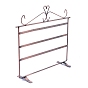 Rectangle Shape Iron 3-Tier Earring Display Stand, 72 Holes, for Hanging Earrings