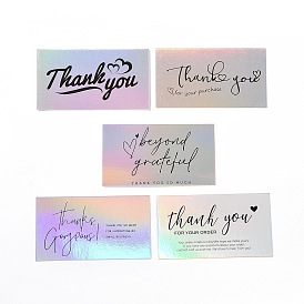 Laser Thank You Card, for Thanksgiving Day Decorations, Rectangle