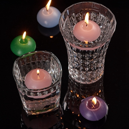 Bougies de paraffine, bougies flottantes, bougies parfumées, forme rondelle, accessoires de fête