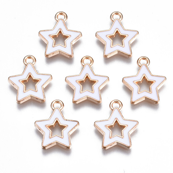 Alloy Enamel Pendants, Star