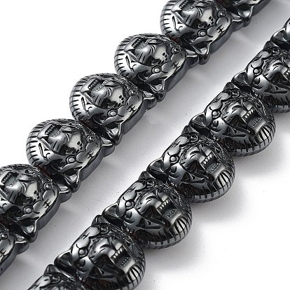 Synthetic Non-Magnetic Hematite Beads Strands, Tiger Head