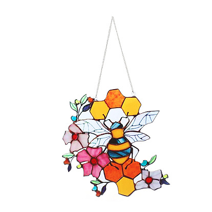 Décorations pendantes en nid d'abeille en acrylique, pour la décoration murale de la maison