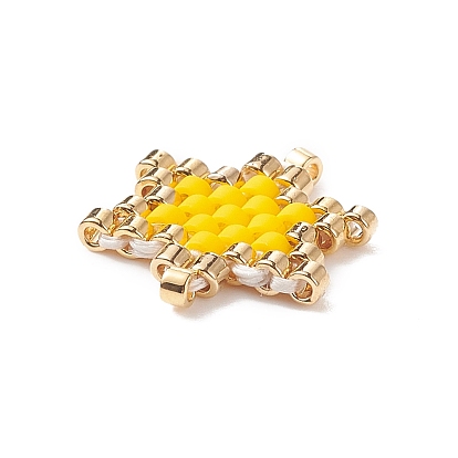 Perles de rocaille japonaises faites à la main, Motif métier, étoile de david