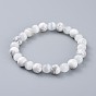 Gemstone Stretch Bracelets, with Cat Eye Round Beads