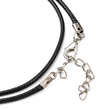 Вощеный шнур ожерелье решений, с железной фурнитурой, для поделок ювелирных изделий