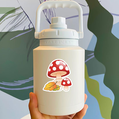 Colorful Paper Cartoon Stickers, for Water Bottles Laptop Phone Skateboard Decoration, Mushroom Pattern
