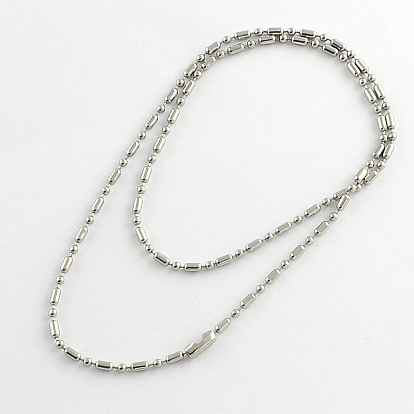 304 Stainless Steel Ball Chain Necklace Making