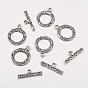 Tibetan Style Alloy Ring Toggle Clasps