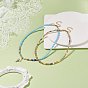2 pcs 2 ensemble de colliers de perles de perles de verre de style, colliers de charme de ballon d'émail d'alliage pour des femmes