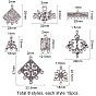 Connecteur chandelier de style tibétain, formes mixtes
