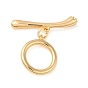 Brass Pave Clear Cubic Zirconia Toggle Clasps, Ring