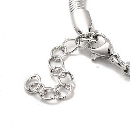 Rack Plating Brass Herringbone Chains Bracelet for Men Women, Cadmium Free & Lead Free