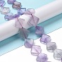 Natural Fluorite Beads Strands, Twisted Rhombus