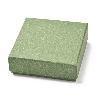 Квадратная бумажная коробка, крышка с защелкой, с губчатым ковриком, коробка ювелирных изделий