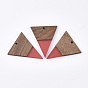 Colgantes de resina y madera de nogal, triángulo