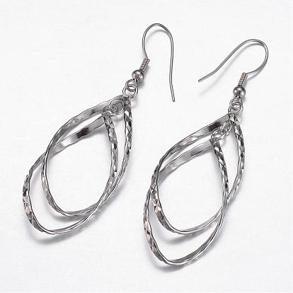 304 Stainless Steel Dangle Earrings, Hypoallergenic Earrings, Drop