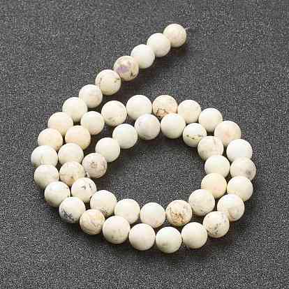 Nrtutal Magnesite Beads Strands, Round