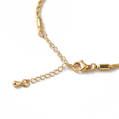 Rack Plating Brass Rope Chain Bracelet for Women