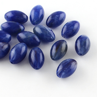 Oval Imitation Gemstone Acrylic Beads, 20x12mm, Hole: 2.5mm, about 260pcs/500g