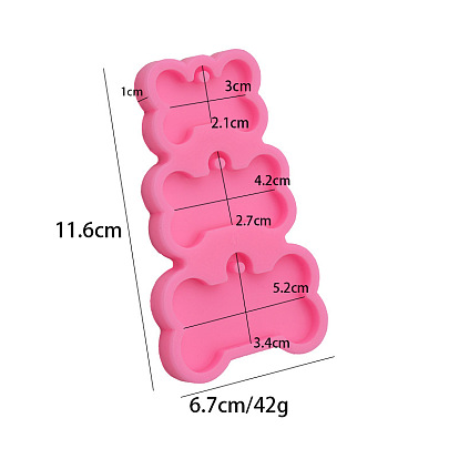 Bone Shape DIY Pendant Silicone Molds, for Keychain Making, Resin Casting Molds, For UV Resin, Epoxy Resin Jewelry Making