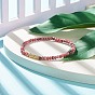 Bracelet extensible perlé rondelle de jade malaisien naturel (teint) avec laiton, bijoux en pierres précieuses pour femmes
