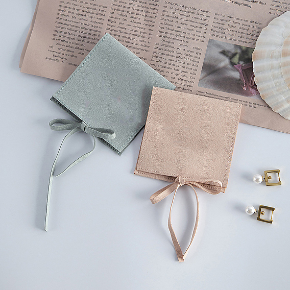 Pochettes cadeaux de rangement de bijoux en microfibre, sacs enveloppes avec rabat, pour les bijoux, montre emballage